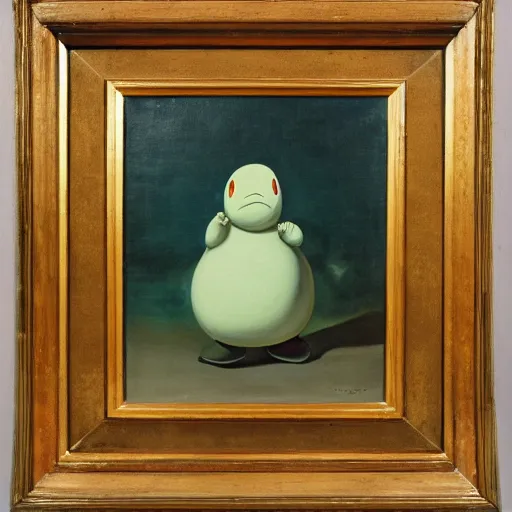 Prompt: a Edwin Dickinson painting titled 'Portrait of a Chansey'