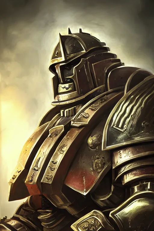 Image similar to armor portrait heros warhammer 4 0 k horus heresy fanart - the primarchs emperor by johannes helgeson animated with vfx concept artist & illustrator global illumination ray tracing hdr fanart arstation zbrush central hardmesh 8 k octane renderer comics stylized