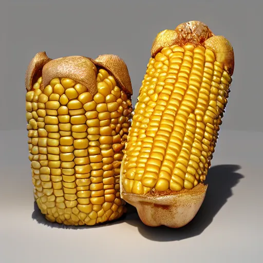 Prompt: hyperrealistic dslr film still of a corn cob with realistic proportional human appendages, stunning 8 k octane comprehensive 3 d render, inspired by istvan sandorfi & greg rutkowski & unreal engine, perfect symmetry, dim volumetric cinematic lighting, extremely hyper - detailed, incredibly real lifelike attributes & flesh texture, intricate, masterpiece, artstation, stunning