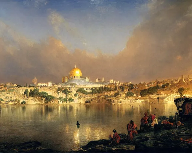 Image similar to vision of jerusalem by adolf hiremy hirschl