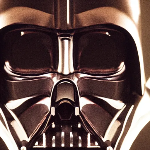 Prompt: darth vader in a dark room, face close up, realistic, highly detailed, studio photo