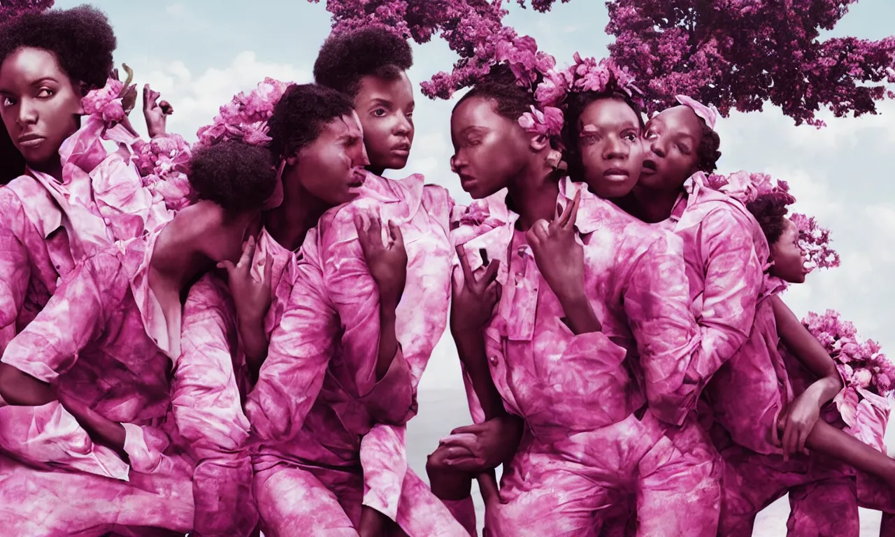 Image similar to portrait fragrance advertising campaign by richard mosse