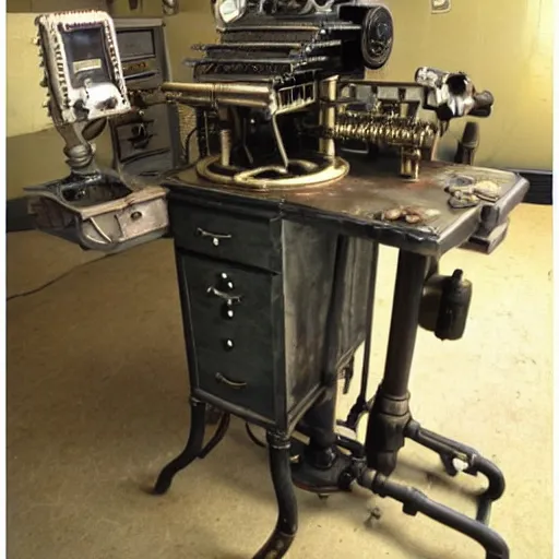 Image similar to steampunk copy machine