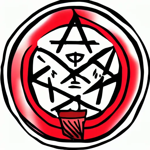 Image similar to new satanic symbol representing ice cream