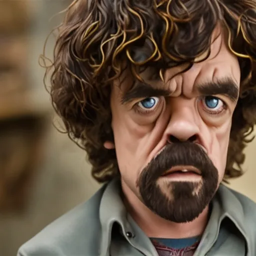 Image similar to peter dinklage by terry gilliam, hd, detailed, 4 k, award winning, cartoon