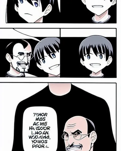 Image similar to steve jobs the manga, best scene