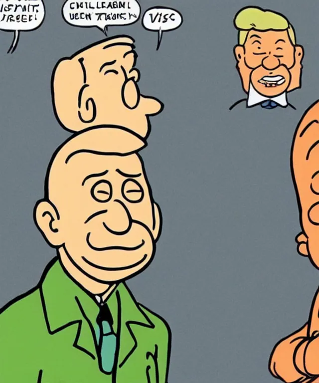 Image similar to a hand-drawn character from Tintin looking like Benjamin Netanyahu, Comics, Hergé