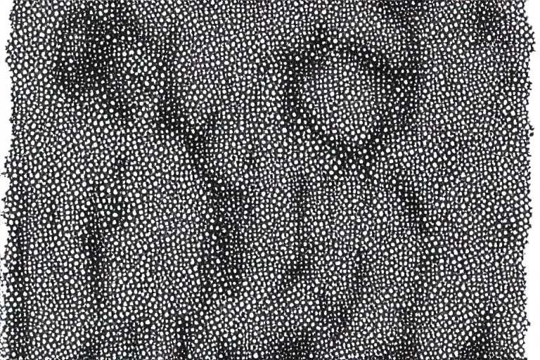 Image similar to face made out of planet, faceless people dark, dots, drip, stipple, pointillism, technical, abstract, minimal, style of francis bacon, asymmetry, pulled apart, cloak, hooded figure, made of dots, abstract, balaclava