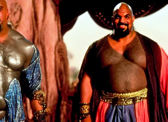 Image similar to film still of sinbad as kazaam in the movie kazaam 1 9 9 6