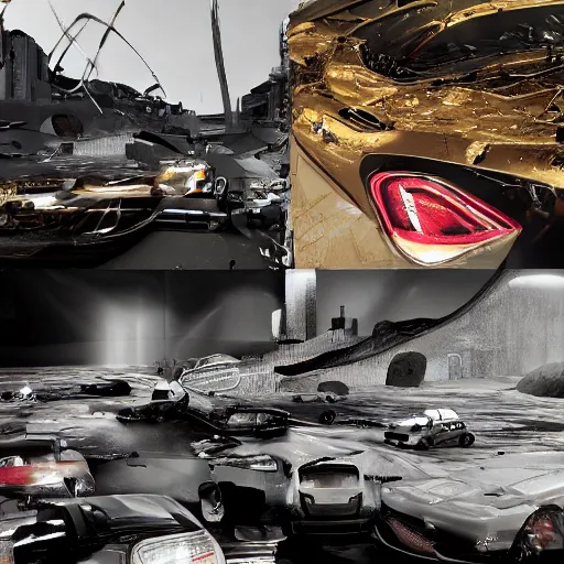 Image similar to car race: center composition, cars portraits, ground view, motherboard forms designed by zaha hadid, sci-fi futuristic ultra realistic photography, shot by Andrei Tarkovsky, keyshot render, octane render, unreal engine 5 lumen, high oiled liquid glossy specularity reflections, ultra detailed, golden hour, dramatic lighting 4k, 8k, 16k in the style ofblade runner 2049 Cyberpunk 2077 ghost in the shell thor 2 marvel film : tilt shift: sharp focus