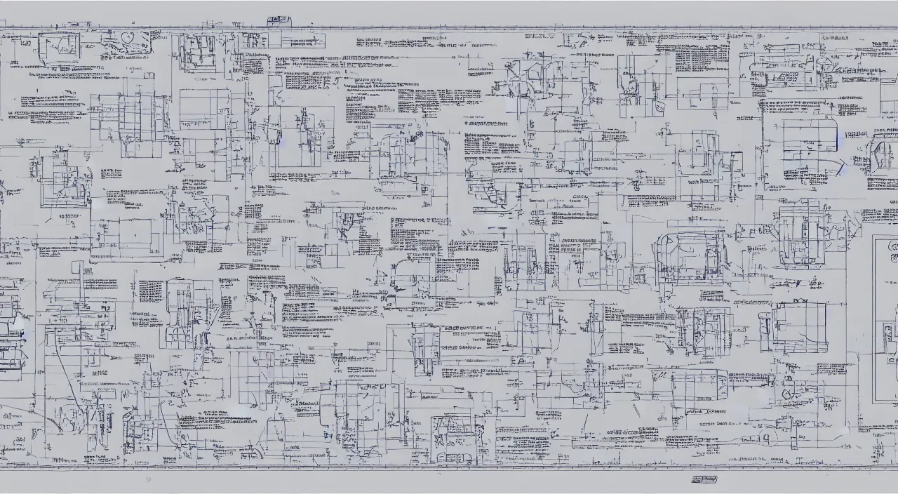 Image similar to Mobile Suit Gundam Blueprint, exploded diagrams