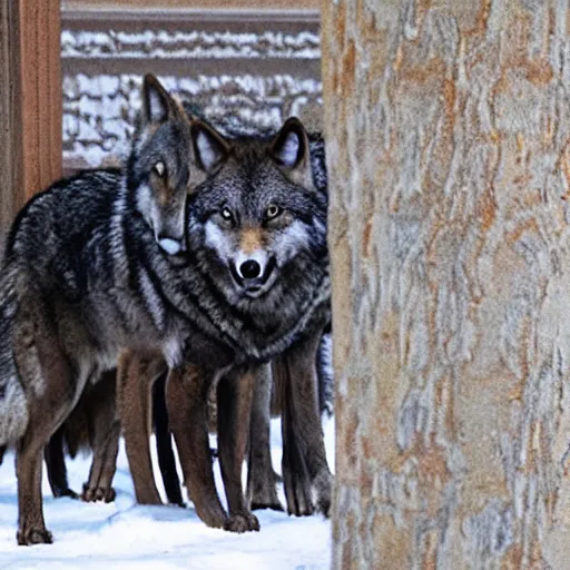 Prompt: Federal government is at your doorstep by tomorrow, and those are the wolves.