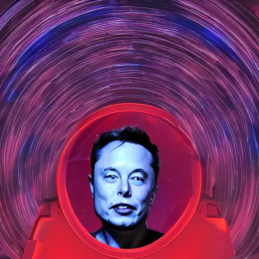 Image similar to elon musk's lucid dream, digital art