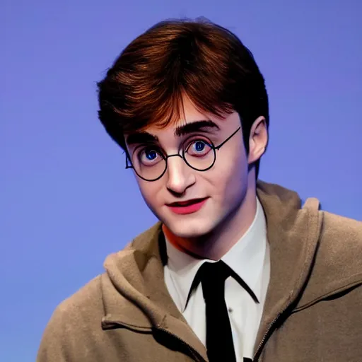 Image similar to attractive harry potter at the apple event, photographed by reuters, photograph, canon mark ii, f / 1. 2, trending on twitter, clear photo