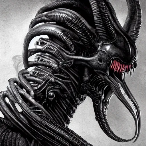 Image similar to clint eastwood head on an alien xenomorph body, scifi, intricate, elegant, highly detailed, digital painting, artstation, concept art, smooth, sharp focus, illustration, art by giger