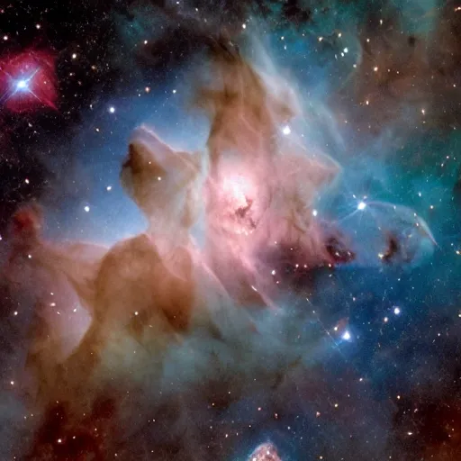 Prompt: James webb space telescope image of the Carina Nebula