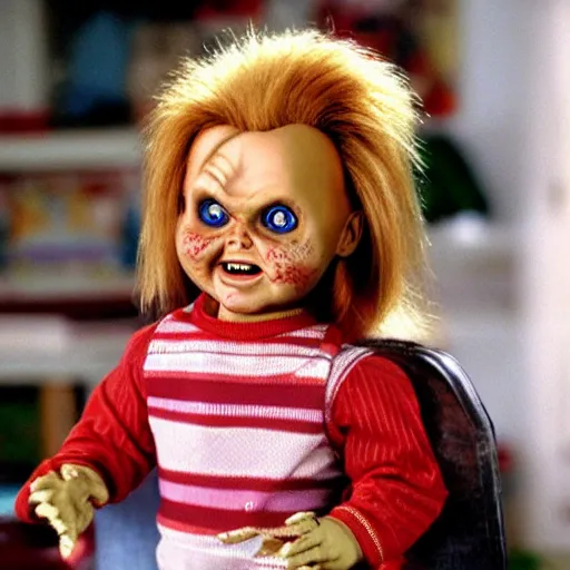Image similar to Chucky the killer doll on a episode of full house