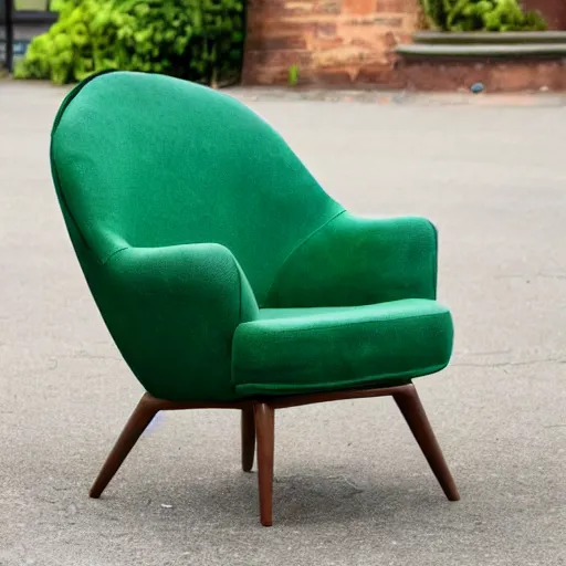 Image similar to an armchair in the shape of an avocado