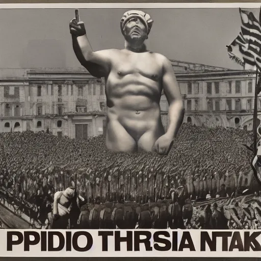 Image similar to Mussolini at the pride, photograph, hyper detailed, award winning photograph, 8k