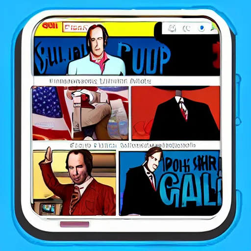 Image similar to ios app for ordering saul goodman stickers