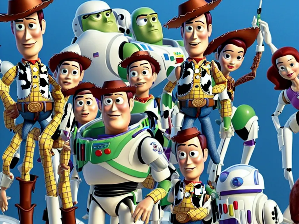 Prompt: toy story characters in rogue one : a star wars story ( 2 0 1 6 )