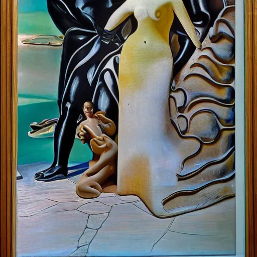 Image similar to gregoire and manon, by salvador dali, by antoni gaudi, with with white car