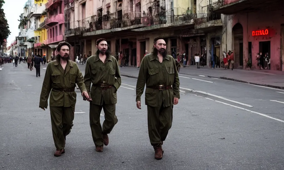 Prompt: James Franco as Fidel Castro for new Movie. Cinematic lighting. 4k ultra hd. Portrait. Low lights cuba street background.