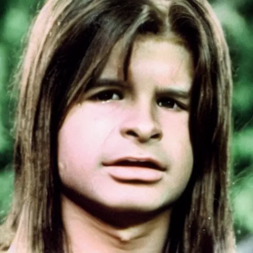 Prompt: 1970 young Ozzy Osbourne on the Osbournes screenshot