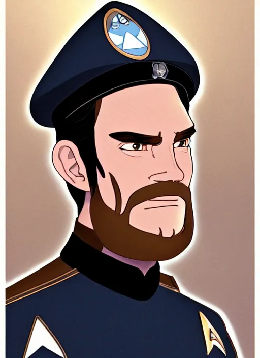 Prompt: cute star trek officer grigori rasputin, natural lighting, path traced, highly detailed, high quality, digital painting, by don bluth and ross tran and studio ghibli and alphonse mucha, artgerm