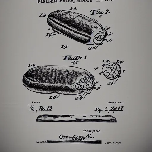 Image similar to us patent for the hotdog