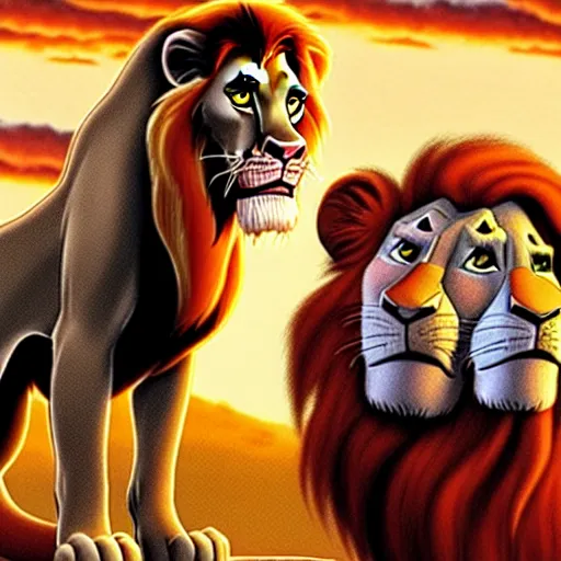 Image similar to Nicolas cage in lion king