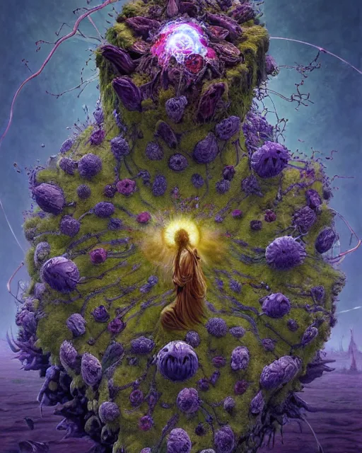 Prompt: the platonic ideal of flowers, rotting, insects and praying of cletus kasady carnage thanos dementor wild hunt doctor manhattan chtulu mandelbulb mandala howl's moving castle the witcher davinci heavy rain, d & d, fantasy, ego death, decay, dmt, psilocybin, concept art by greg rutkowski and ruan jia