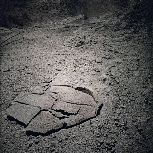 Image similar to Geoglyph representation of Ed Harris, studio lighting, F 1.4 Kodak Portra
