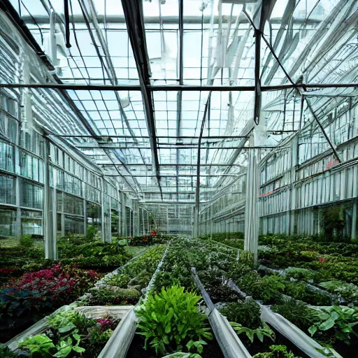 Image similar to hyperdetailed liminal space, downtown indoor terraced greenhouse gardens, movie cinematography roger deakins and darius khondji cinematic