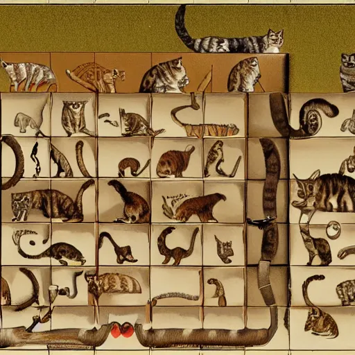 Image similar to cladistic diagram of the evolutionary history of cats