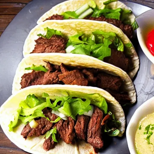 Image similar to fresh, steaming taco, beef taco, stuffed with extras, authentic street taco, sizzling beef