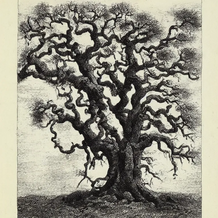 Image similar to etching of a bloody hanged corpse tree by jacques callot, HD very detailed and very precise