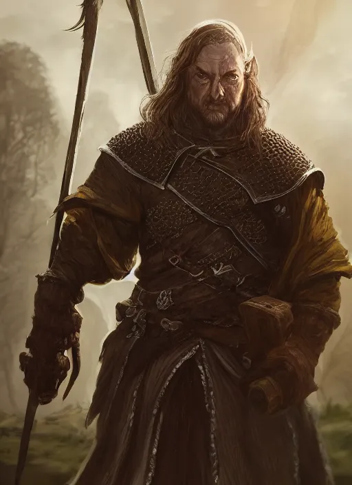 Image similar to one - eyed peasant, ultra detailed fantasy, elden ring, realistic, dnd character portrait, full body, dnd, rpg, lotr game design fanart by concept art, behance hd, artstation, deviantart, global illumination radiating a glowing aura global illumination ray tracing hdr render in unreal engine 5