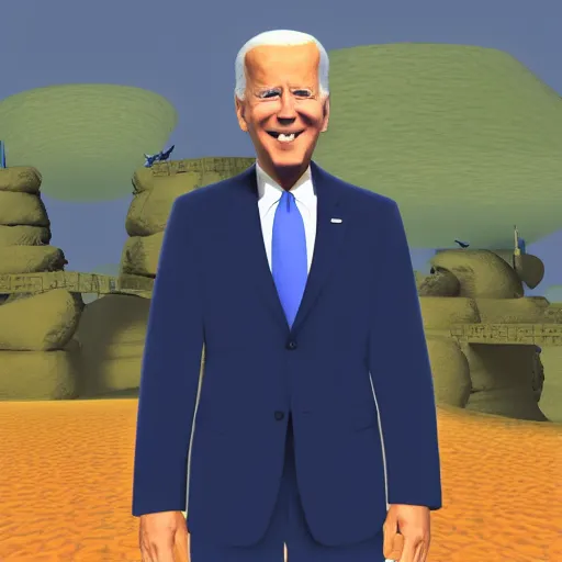 Image similar to Joe Biden in Bubsy 3D