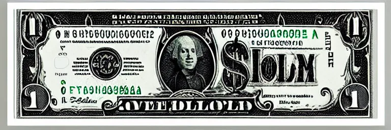 Image similar to lovecraftian dollar bill.