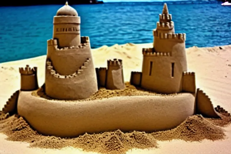 Image similar to a completed sand castle