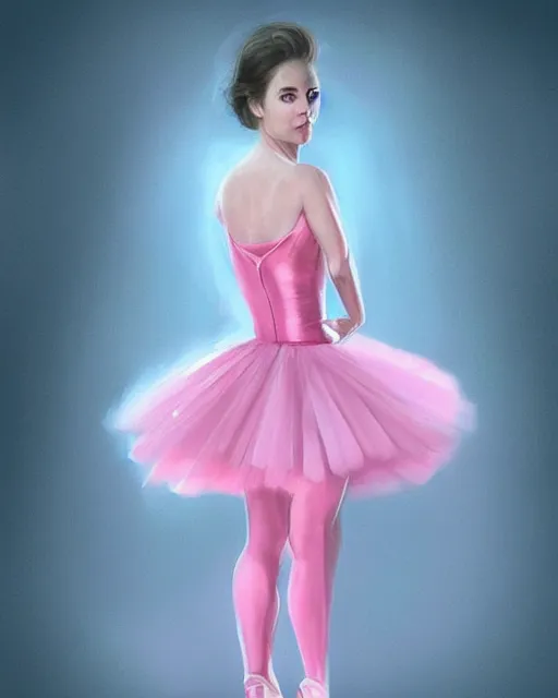 Image similar to tom cruise wearing a pink ballerina dress, dramatic lighting, digital art, artgerm, artstation