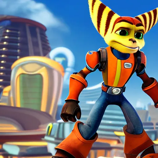 Image similar to ratchet from ratchet and clank in las vegas nevada