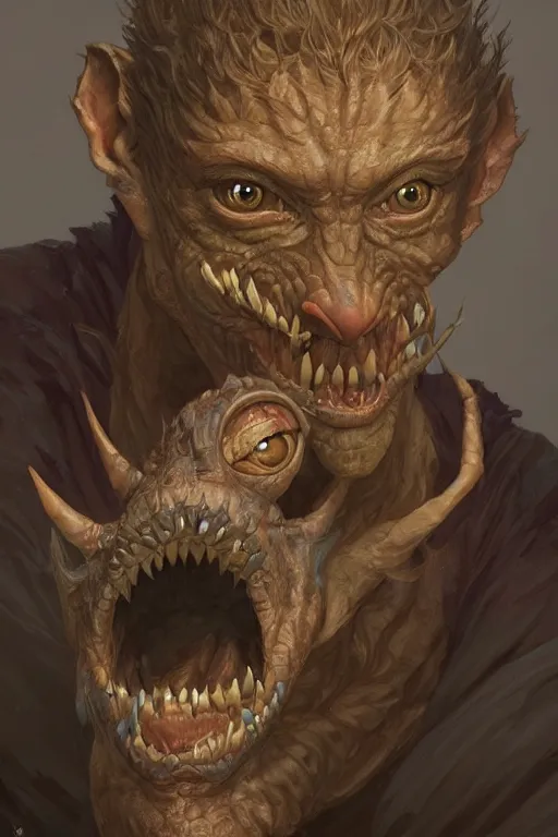 Prompt: portrait of mark zuckerberg as a pathetic goblinoid hobgoblin demon kobold, upper body, fantasy, intricate, elegant, highly detailed, digital painting, artstation, concept art, sharp focus, illustration, art by artgerm and greg rutkowski and alphonse mucha