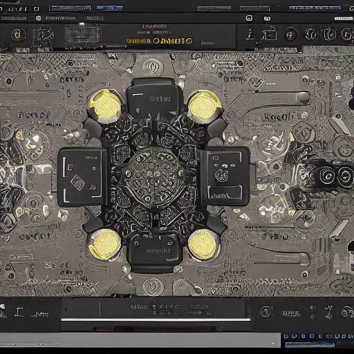 Image similar to user interface of power module, masterpiece, trending on artstation, intricate detail