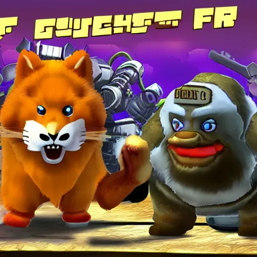 Prompt: fur fighters video game