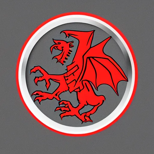 Prompt: minimalistic logo about death of wales