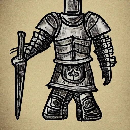 Image similar to poorly drawn knight