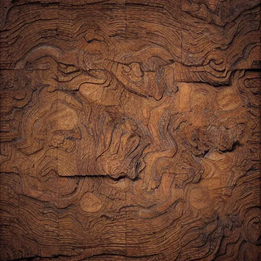 Image similar to 2 d, ancient wood texture, detailed texture painting, artstation