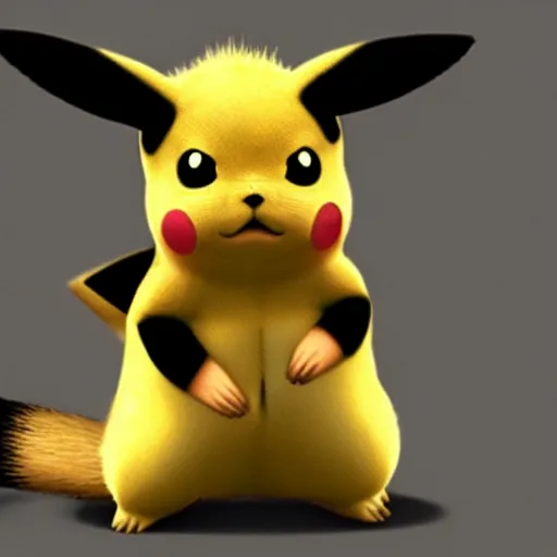 Prompt: photo of a hyper realistic pikachu
